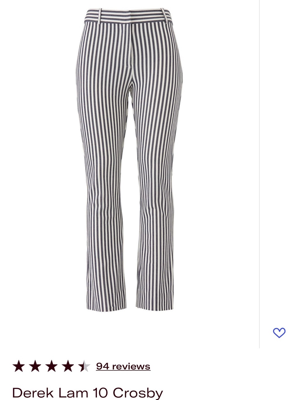 Derek Lam 10 Crosby Striped Trousers